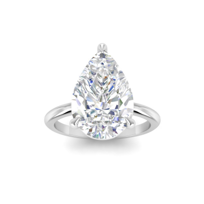 5 Ct Pear Moissanite Solitaire Ring