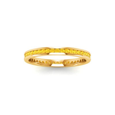 .50 Ctw Citrine Channel Set Birthstone Eternity Ring