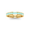 1 Ctw Aquamarine Channel Set Birthstone Eternity Ring