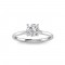 1 Ct Round Moissanite Solitaire Ring